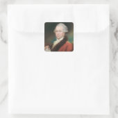 Portret van Sir William Herschel c.1795 Vierkante Sticker (Tas)