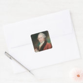 Portret van Sir William Herschel c.1795 Vierkante Sticker (Envelop)