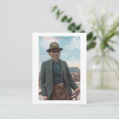 Portret van Siwash Chief of Fort Wrangle Briefkaart (Staand voorkant)