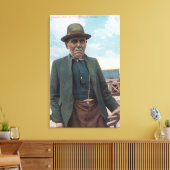 Portret van Siwash Chief of Fort Wrangle Canvas Afdruk (Insitu (Woonkamer))