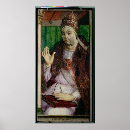 Portret van Sixtus IV c.1475 Poster (Voorkant)