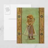 Portret van Sjah Jahan, 1631, Mughal Briefkaart (Voorkant / Achterkant)