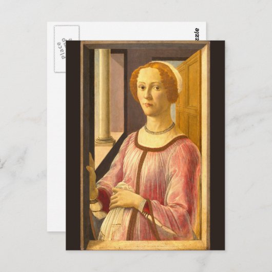 Portret van Smeralda Bandinelli door Botticelli Briefkaart (Voorkant / Achterkant)