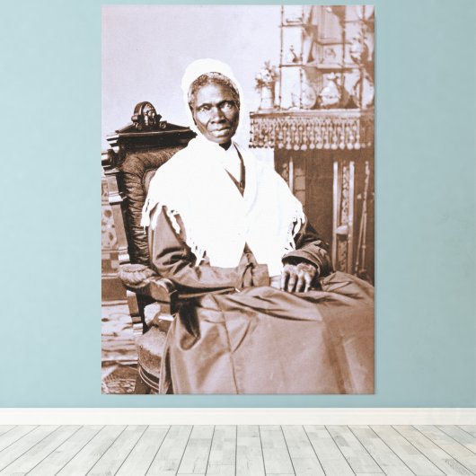 Portret van Sojourner Truth circa 1870 Canvas Afdruk (Insitu (Houten vloer))
