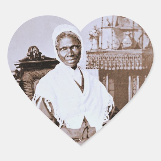 Portret van Sojourner Truth circa 1870 Hart Sticker (Voorkant)