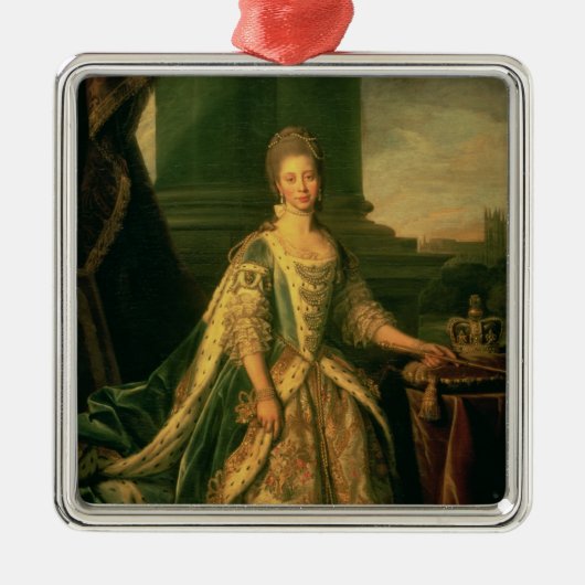 Portret van Sophie Charlotte Metalen Ornament (Voorkant)