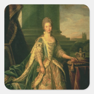 Portret van Sophie Charlotte Vierkante Sticker