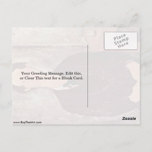 Portret van Soutine, zitplaats door Amedeo Modigli Briefkaart (Achterkant)