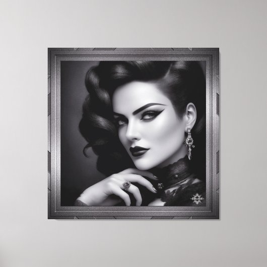 Portret van Spy Kalina Shepard door Xzendor7 Canvas Afdruk (Voorkant)