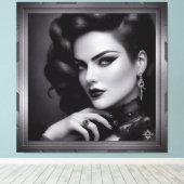 Portret van Spy Kalina Shepard door Xzendor7 Canvas Afdruk (Insitu (Houten vloer))