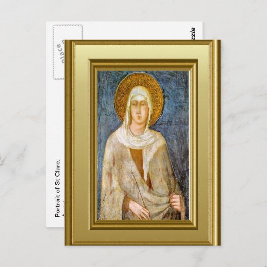 Portret van St. Clare, Assisi Briefkaart (Voorkant / Achterkant)