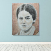 Portret van St. Edith Stein Canvas Afdruk (Insitu (Houten vloer))