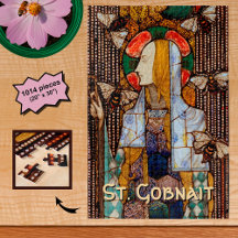 Portret van St. Gobnait, Patrones van Bijen,