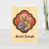 Portret van St. Joseph in een Octofoil (TF 02) Kaart (Voorkant)