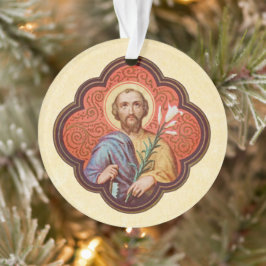 Portret van St. Joseph in een Octofoil (TF 02) Ornament