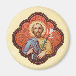 Portret van St. Jozef in een octofoil (TF 02) Magneet
