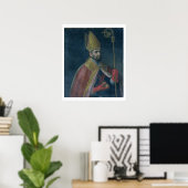 Portret van St. Nicholas, 1700 (olie op doek) Poster (Thuiskantoor)