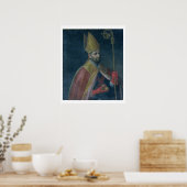 Portret van St. Nicholas, 1700 (olie op doek) Poster (Keuken)