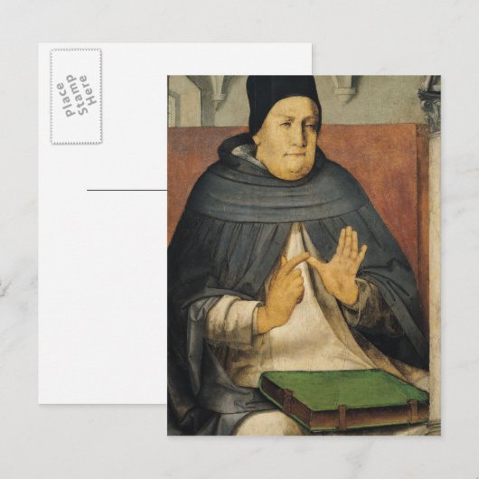 Portret van St. Thomas Aquinas c.1475 Briefkaart (Voorkant / Achterkant)