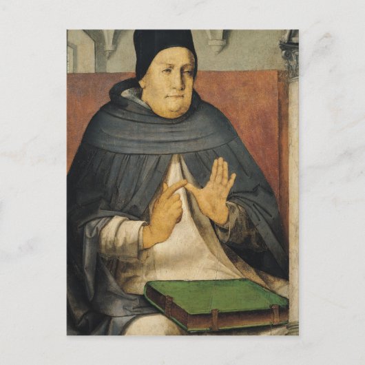 Portret van St. Thomas Aquinas c.1475 Briefkaart (Voorkant)