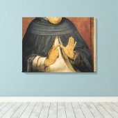 Portret van St. Thomas Aquinas c.1475 Canvas Afdruk (Insitu (Houten vloer))
