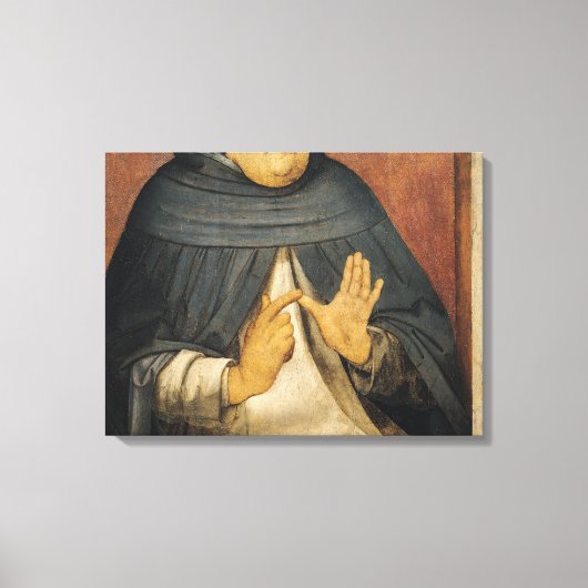 Portret van St. Thomas Aquinas c.1475 Canvas Afdruk (Voorkant)