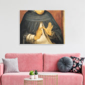 Portret van St. Thomas Aquinas c.1475 Canvas Afdruk (Insitu (Woonkamer))