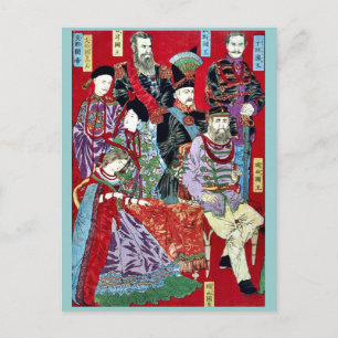 Portret van staten door Hashimoto, Chikanobu Briefkaart