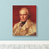 Portret van Stratford Canning Canvas Afdruk (Insitu (Houten vloer))