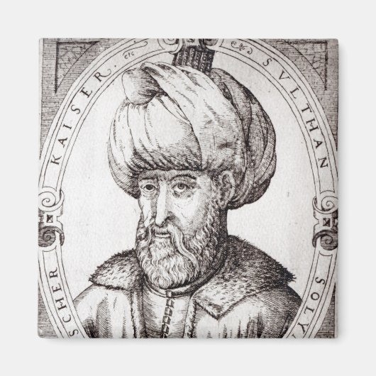 Portret van Suleiman de Magnificant Magneet (Voorkant)
