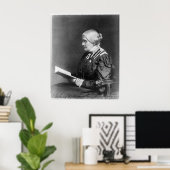 Portret van Susan B. Anthony Een boek lezen Poster (Thuiskantoor)