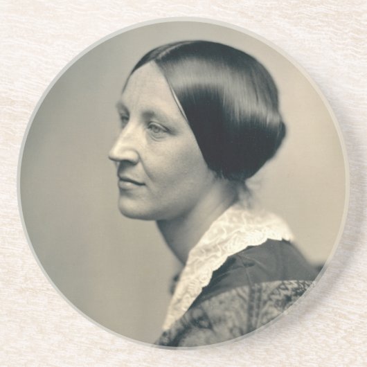 Portret van Susan Brownell Anthony 1850 Zandsteen Onderzetter (Voorkant)