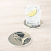 Portret van Susan Brownell Anthony 1850 Zandsteen Onderzetter (Zijkant)