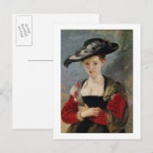 Portret van Susanna Lunden (?) (Le Chapeau de Pail Briefkaart (Voorkant / Achterkant)