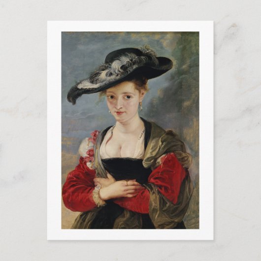 Portret van Susanna Lunden (?) (Le Chapeau de Pail Briefkaart (Voorkant)