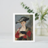 Portret van Susanna Lunden (?) (Le Chapeau de Pail Briefkaart (Staand voorkant)