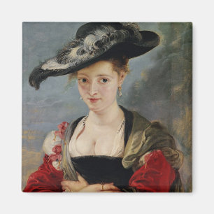 Portret van Susanna Lunden (?) (Le Chapeau de Pail Magneet