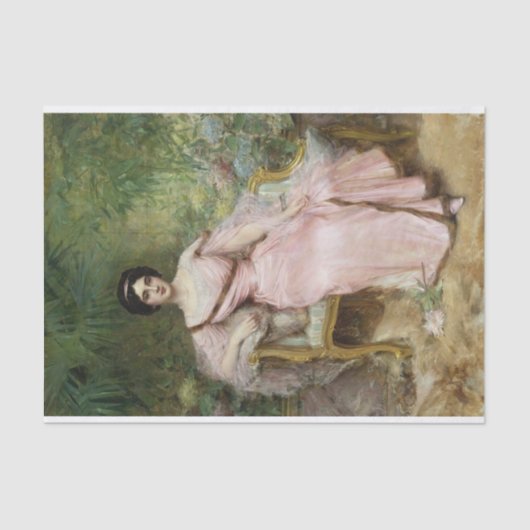 Portret van Suzanne Hudelo, Leon Francois Comerre Tissuepapier (Voorkant)