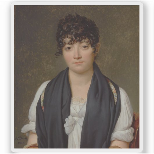 Portret van Suzanne Le Peletier de Saint-Fargeau Sticker (Voorkant)