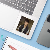 Portret van Suzanne Le Peletier de Saint-Fargeau Sticker (Laptop met iPhone)
