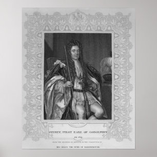 Portret van Sydney, First Earl of Godolphin Poster