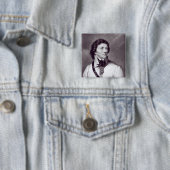 Portret van Tadeusz Kosciuszko Vierkante Button 5,1 Cm (In situ)