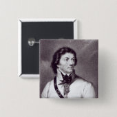 Portret van Tadeusz Kosciuszko Vierkante Button 5,1 Cm (Voorkant /achterkant)