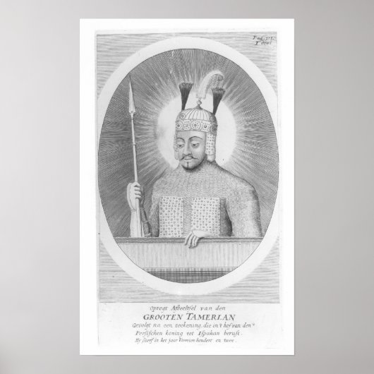 Portret van Tamerlane in de Grote Poster (Voorkant)
