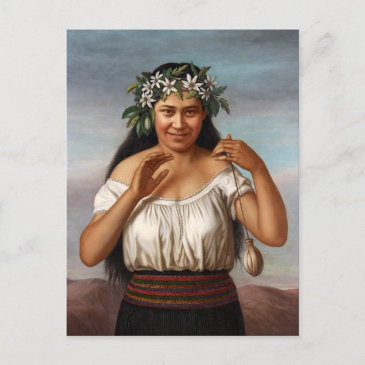 Portret van Terewai Horomona - G. Lindauer Briefkaart (Voorkant)