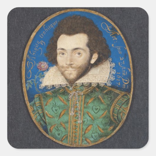 Portret van The Earl of Pembroke, 1617 Vierkante Sticker (Voorkant)