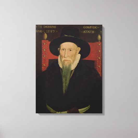 Portret van Theodore de Beze Canvas Afdruk (Voorkant)