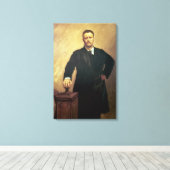 Portret van Theodore Roosevelt Canvas Afdruk (Insitu (Houten vloer))