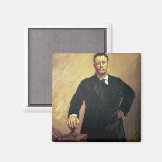 Portret van Theodore Roosevelt Magneet (Voorkant / Achterkant)