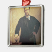 Portret van Theodore Roosevelt Metalen Ornament (Links)